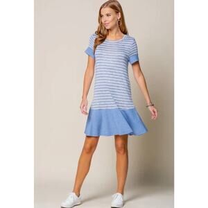 Doe and Rae - Mixed Media Shift Dress - Medium